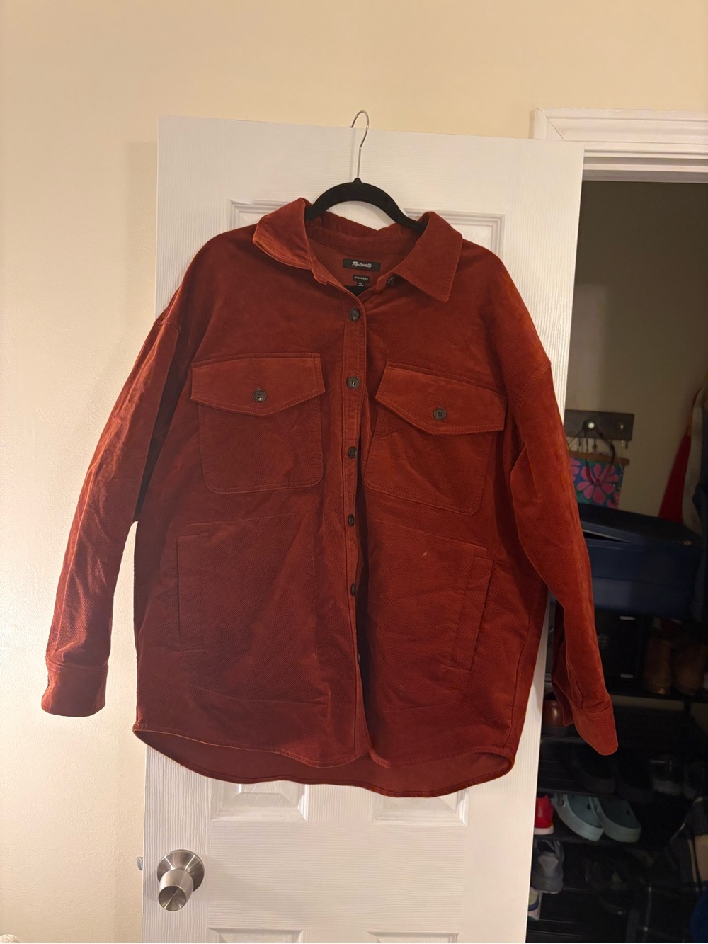 Madewell Rust Corduroy Shacket